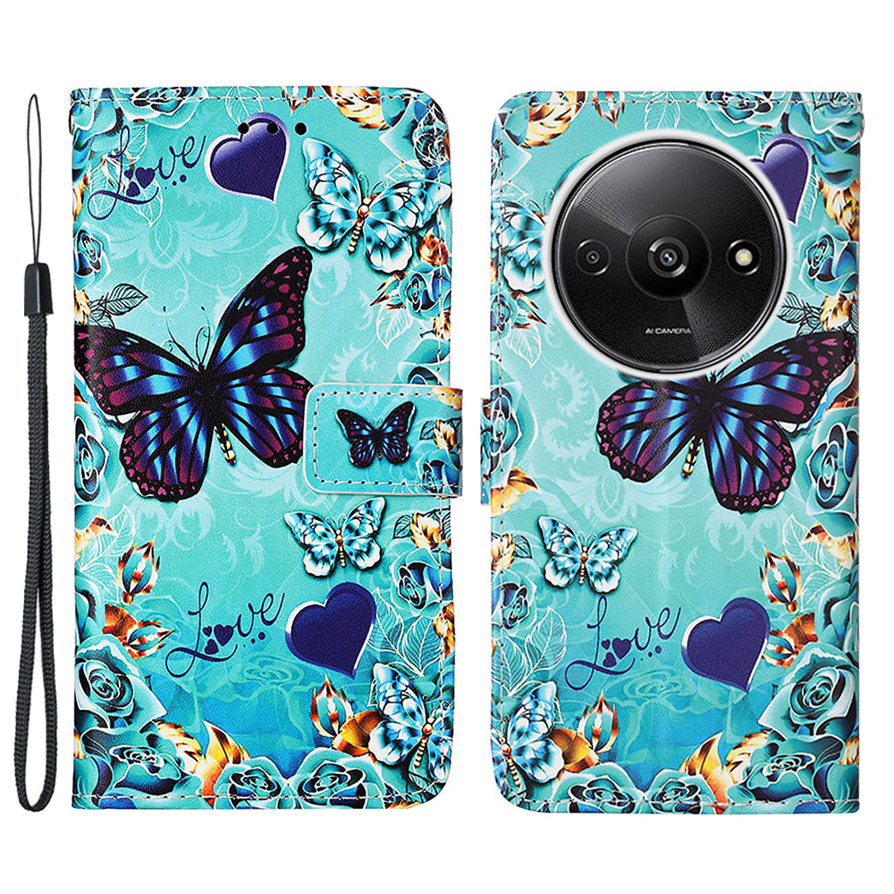 YB Pattern Printing Leather Series-4 for Xiaomi Redmi A3 / Poco C61 4G Case Wallet Pattern Printing Phone Cover YB Pattern Printing Leather Series-4 for Xiaomi Redmi A3 / Poco C61 4G Case Wallet Pattern Printing Phone Cover